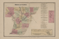 Middletown, New York 1869 - Old Town Map Reprint - Delaware Co. Atlas