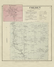 Colden, New York 1866 - Old Town Map Reprint - Erie Co. Atlas 35