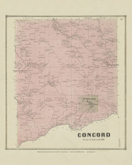 Concord, New York 1866 - Old Town Map Reprint - Erie Co. Atlas
