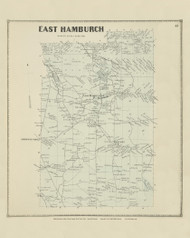 East Hamburch, New York 1866 - Old Town Map Reprint - Erie Co. Atlas