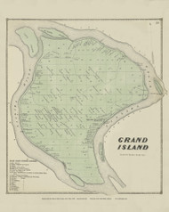 Grand Island, New York 1866 - Old Town Map Reprint - Erie Co. Atlas