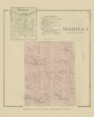 Marilla, New York 1866 - Old Town Map Reprint - Erie Co. Atlas