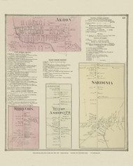 Akron, Kerrs Cor's, Amherst P.O. and Sardinia Villages, New York 1866 - Old Town Map Reprint - Erie Co. Atlas 69