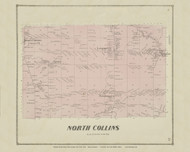 North Collins, New York 1866 - Old Town Map Reprint - Erie Co. Atlas