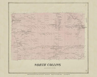 North Collins, New York 1866 - Old Town Map Reprint - Erie Co. Atlas 71