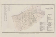 Tonawanda Village, New York 1866 - Old Town Map Reprint - Erie Co. Atlas 76-77
