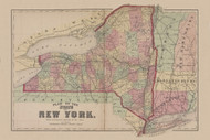 State of New York, New York 1869 - Old Town Map Reprint - Clinton Co. Atlas 7