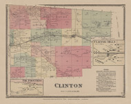 Clinton, New York 1869 - Old Town Map Reprint - Clinton Co. Atlas