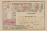 Beekmantown, New York 1869 - Old Town Map Reprint - Clinton Co. Atlas 26-27