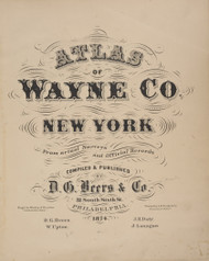 Title Page, New York 1874 - Old Town Map Reprint - Wayne Co. Atlas