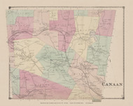 Canaan, New York 1873 - Old Town Map Reprint - Columbia Co. Atlas