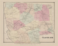 Claverack, New York 1873 - Old Town Map Reprint - Columbia Co. Atlas