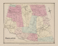 Gallatin, New York 1873 - Old Town Map Reprint - Columbia Co. Atlas