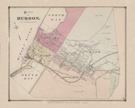 Hudson City, New York 1873 - Old Town Map Reprint - Columbia Co. Atlas