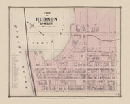 Hudson CIty 2nd Ward, New York 1873 - Old Town Map Reprint - Columbia Co. Atlas