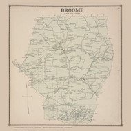 Broome, New York 1866 - Old Town Map Reprint - Schoharie Co. Atlas