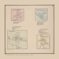 Stone Bridge, Strykersville, Sloansville and Hyndsville Villages, New York 1866 - Old Town Map Reprint - Schoharie Co. Atlas
