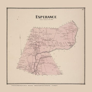 Esparence, New York 1866 - Old Town Map Reprint - Schoharie Co. Atlas