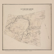 Schoharie, New York 1866 - Old Town Map Reprint - Schoharie Co. Atlas
