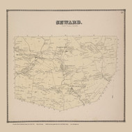 Seward, New York 1866 - Old Town Map Reprint - Schoharie Co. Atlas