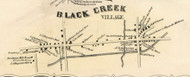 Black Creek Village, New York 1856 Old Town Map Custom Print - Allegany Co.