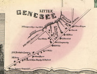 Little Genesee Village, New York 1856 Old Town Map Custom Print - Allegany Co.