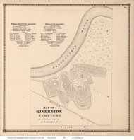 Gouverneur Riverside Cemetery, New York 1865 - Old Town Map Reprint - St. Lawrence Co. Atlas