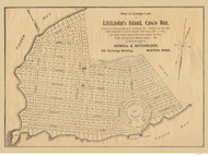 Little Johns Island ca. 1893 Nowell & Batchelder - Old Map Reprint - Maine Cities Other