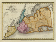 Queens and Kings County, Staten Island, etc - New York 1829 - Burr State Atlas