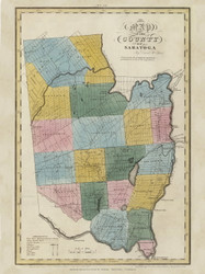 Saratoga County New York 1829 - Burr State Atlas
