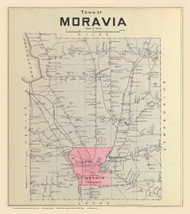 Moravia, New York 1904 - Old Town Map Reprint - Cayuga Co. Atlas