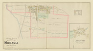 South Moravia Village, New York 1904 - Old Town Map Reprint - Cayuga Co. Atlas