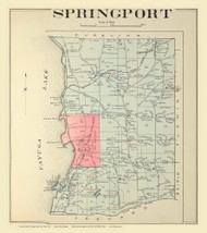 Springport , New York 1904 - Old Town Map Reprint - Cayuga Co. Atlas