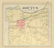 Brutus , New York 1904 - Old Town Map Reprint - Cayuga Co. Atlas