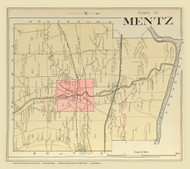 Mentz , New York 1904 - Old Town Map Reprint - Cayuga Co. Atlas