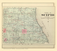 Scipio, New York 1904 - Old Town Map Reprint - Cayuga Co. Atlas