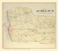 Aurelius, New York 1904 - Old Town Map Reprint - Cayuga Co. Atlas
