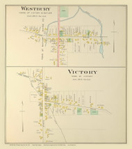 Westbury Victory, New York 1904 - Old Town Map Reprint - Cayuga Co. Atlas