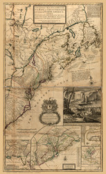 New England 1731 Old Map Reprint - Molll