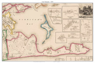East Hampton, New York 1858 Old Town Map Custom Print - Suffolk Co.