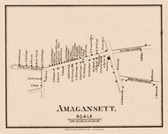 Amagansett, New York 1858 Old Town Map Custom Print - Suffolk Co.