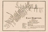 East Hampton Village, New York 1858 Old Town Map Custom Print - Suffolk Co.