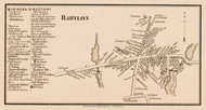 Babylon, New York 1858 Old Town Map Custom Print - Suffolk Co.