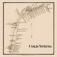 Cold Spring, New York 1858 Old Town Map Custom Print - Suffolk Co.
