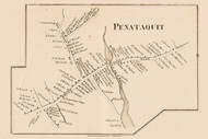 Penataquit, New York 1858 Old Town Map Custom Print - Suffolk Co.