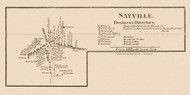 Sayville, New York 1858 Old Town Map Custom Print - Suffolk Co.
