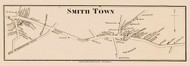 Smithtown Village, New York 1858 Old Town Map Custom Print - Suffolk Co.