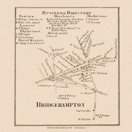 Bridgehampton, New York 1858 Old Town Map Custom Print - Suffolk Co.