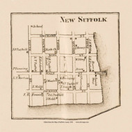 New Suffolk, New York 1858 Old Town Map Custom Print - Suffolk Co.