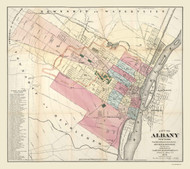 Albany 1874 - Old Map Reprint - New York Cities Other Albany Co.